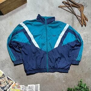 Vintage 90s Spalding Lightweight Windbreaker Mens XL Full Zip Up Striped Coat